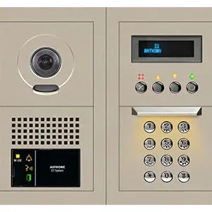 Aiphone GTV-DES202B 10-Key Audio/Video Entrance Panel Kit, 2 Wide x 2 High